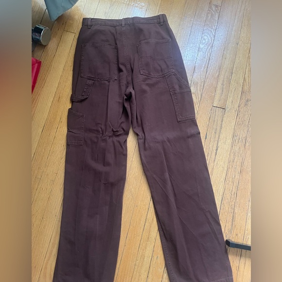 Brown straight leg cargo trousers - Picture 6 of 10